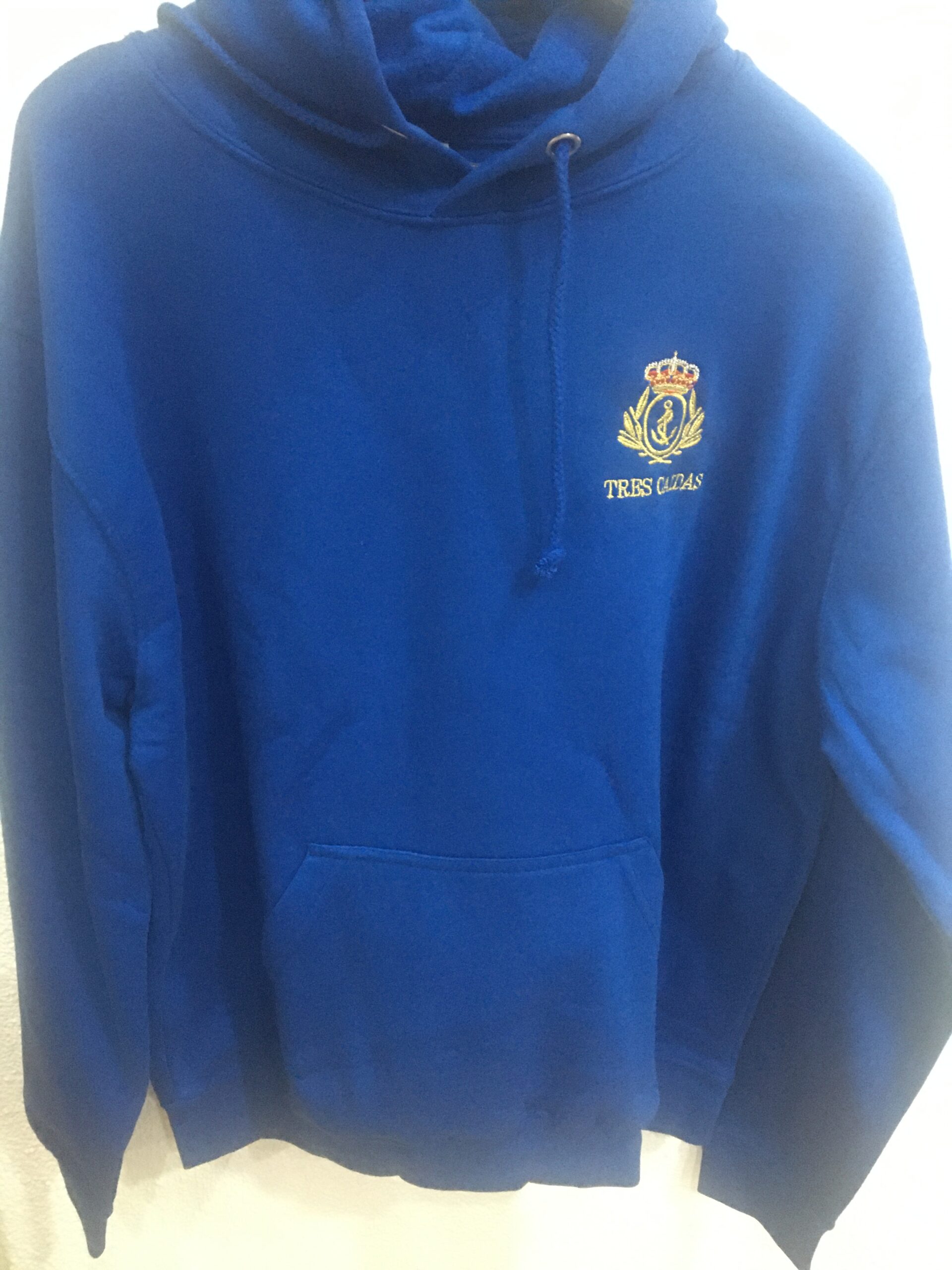 Sudadera capucha azulina Tres Caidas – Julio Vera Music